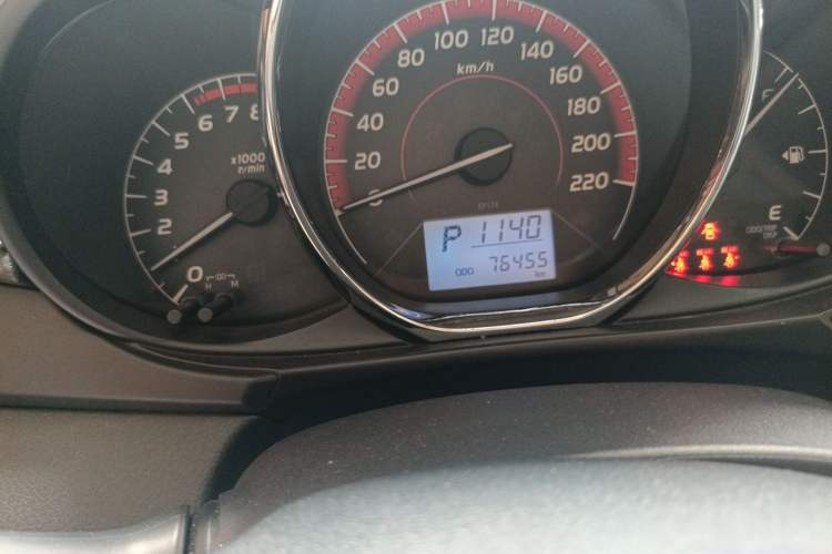 Used Toyota Vios 2021 1.5L CVT Innovation Edition Odometer Close Up