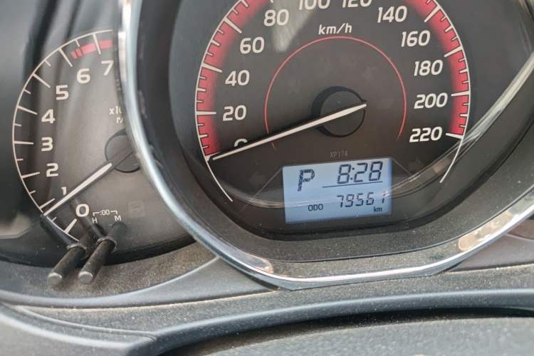 Used Toyota Vios 2021 1.5L CVT Innovation Edition Odometer Close Up