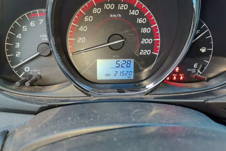 Used Toyota Vios 2021 1.5L Manual Entry-Level Version Odometer Close Up