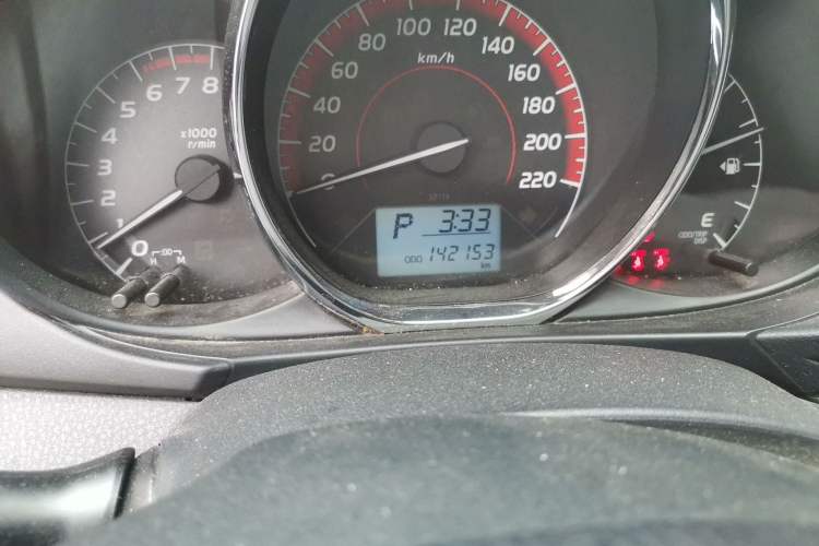 Used Toyota Vios 2021 1.5L CVT Innovation Edition Odometer Close Up