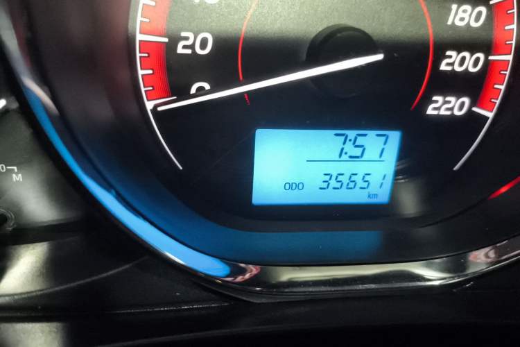 Used Toyota Vios 2021 1.5L Manual Trend Edition Odometer Close Up