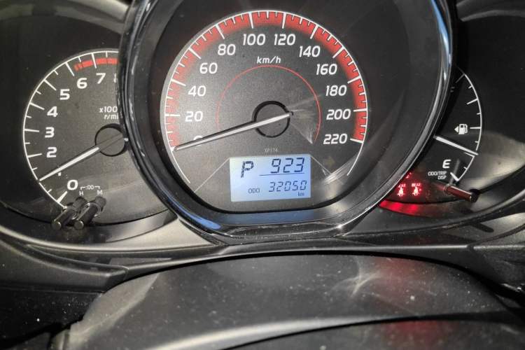 Used Toyota Vios 2021 1.5L CVT Innovation Edition Odometer Close Up