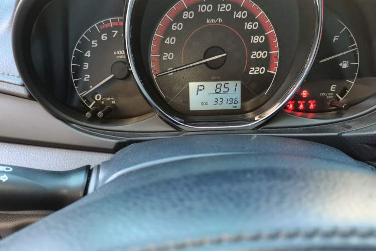 Used Toyota Vios 2021 1.5L CVT Innovation Edition Odometer Close Up