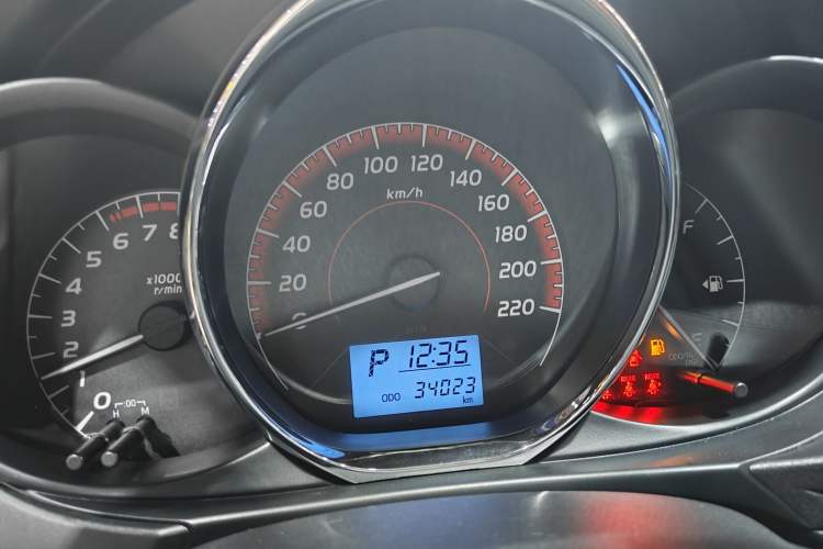 Used Toyota Vios 2021 1.5L CVT Innovation Edition Odometer Close Up