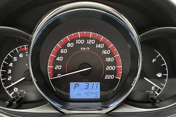 Used Toyota Vios 2021 1.5L CVT Innovation Edition Odometer Close Up