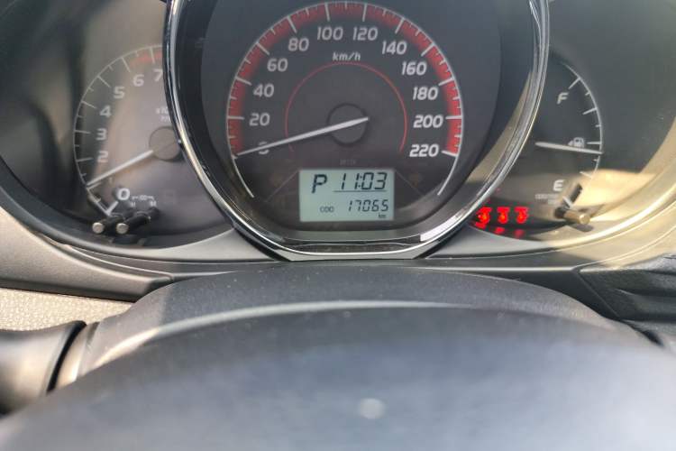 Used Toyota Vios 2021 1.5L CVT Innovation Edition Odometer Close Up