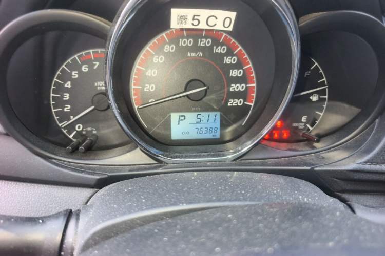 Used Toyota Vios 2021 1.5L CVT Innovation Edition Odometer Close Up