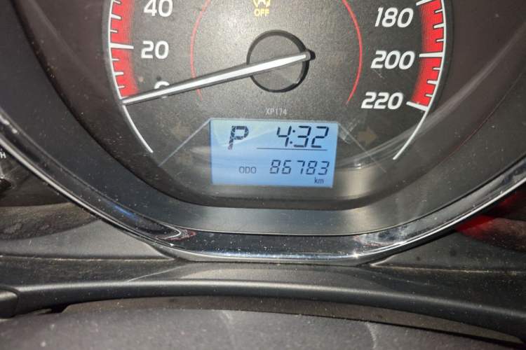 Used Toyota Vios 2021 1.5L CVT Innovation Edition Odometer Close Up
