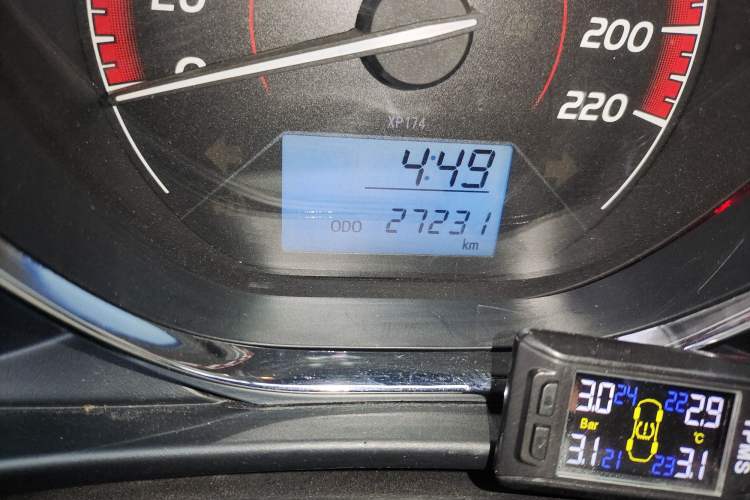 Used Toyota Vios 2021 1.5L Manual Entry-Level Version Odometer Close Up