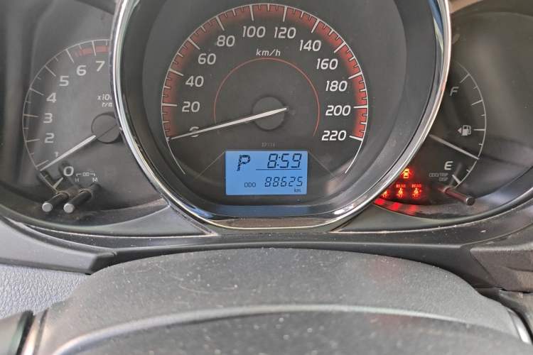 Used Toyota Vios 2021 1.5L CVT Innovation Edition Odometer Close Up