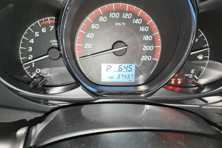 Used Toyota Vios 2021 1.5L CVT Innovation Edition Odometer Close Up