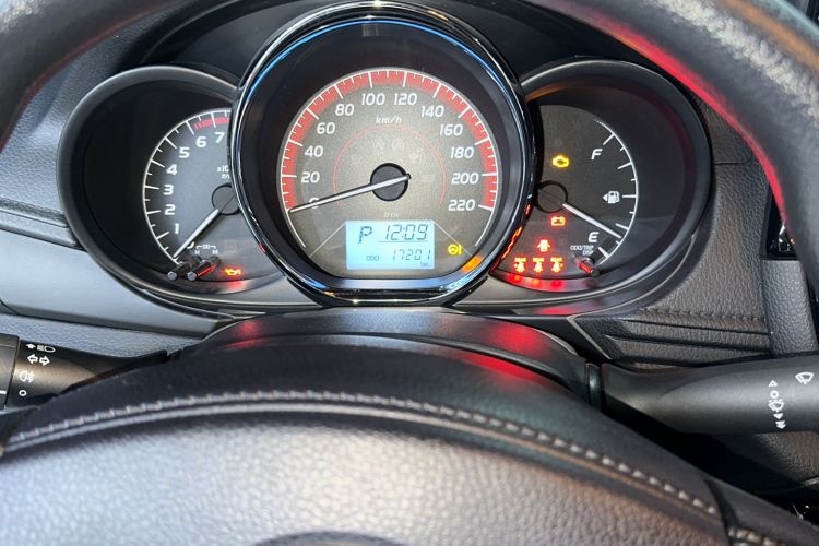 Used Toyota Vios 2021 1.5L CVT Innovation Edition Odometer Close Up