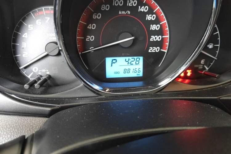 Used Toyota Vios 2021 1.5L CVT Innovation Edition Odometer Close Up
