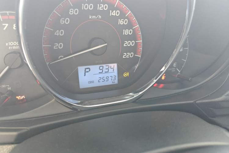 Used Toyota Vios 2021 1.5L CVT Innovation Edition Odometer Close Up