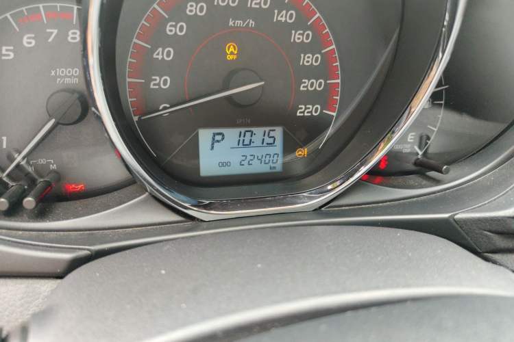 Used Toyota Vios 2021 1.5L CVT Innovation Edition Odometer Close Up