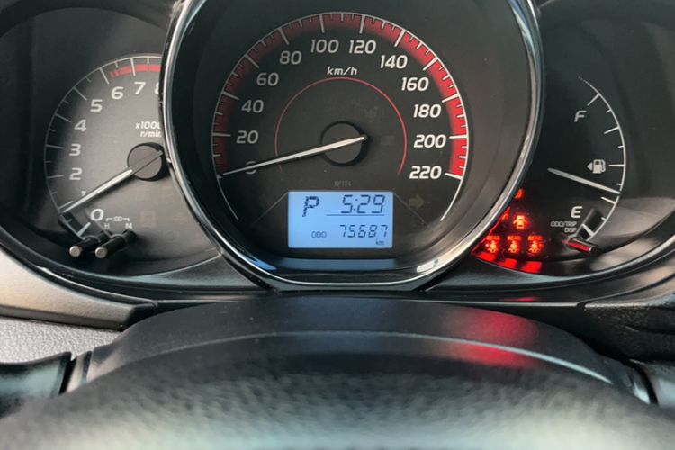 Used Toyota Vios 2021 1.5L CVT Innovation Edition Odometer Close Up