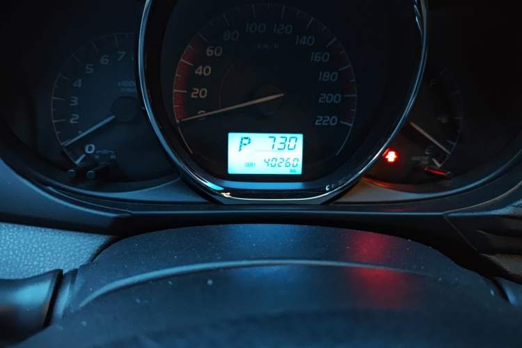 Used Toyota Vios 2022 1.5L 20th Anniversary Edition Odometer Close Up