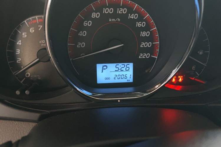 Used Toyota Vios 2022 1.5L 20th Anniversary Edition Odometer Close Up