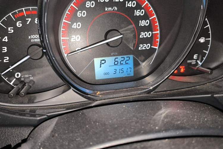 Used Toyota Vios 2022 1.5L 20th Anniversary Edition Odometer Close Up