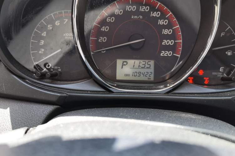 Used Toyota Vios 2022 1.5L CVT Active Drive CARE Edition Odometer Close Up