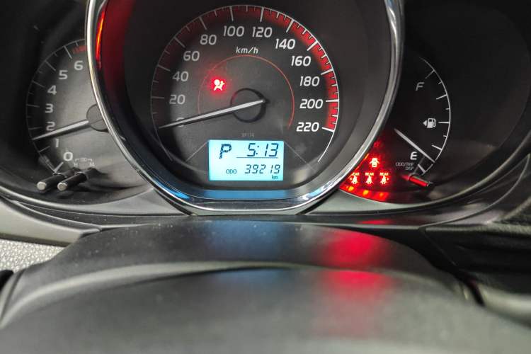 Used Toyota Vios 2022 1.5L 20th Anniversary Edition Odometer Close Up