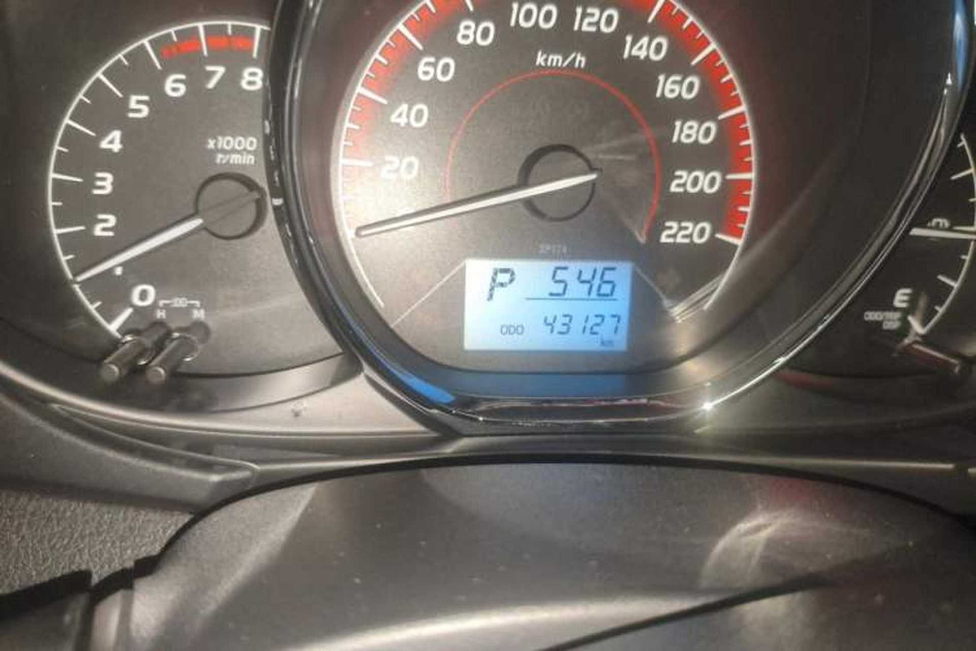 Used Toyota Vios 2022 1.5L 20th Anniversary Edition Odometer Close Up