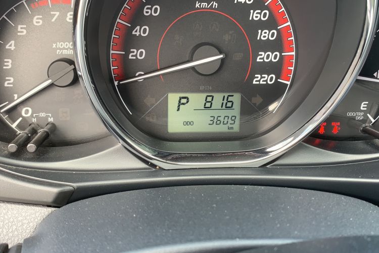 Used Toyota Vios 2022 1.5L CVT Active Drive CARE Edition Odometer Close Up