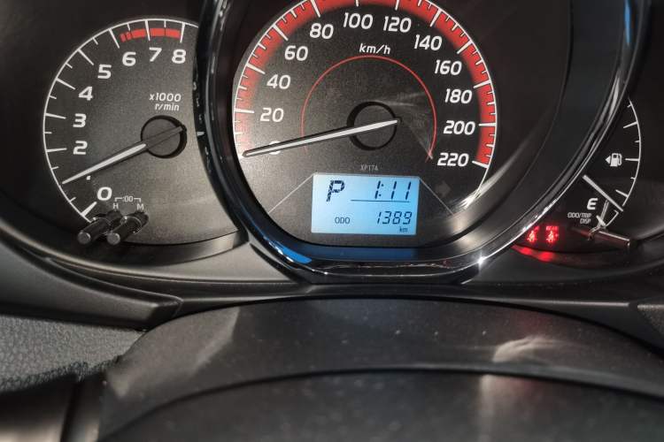 Used Toyota Vios 2022 1.5L CVT Active Drive CARE Edition Odometer Close Up