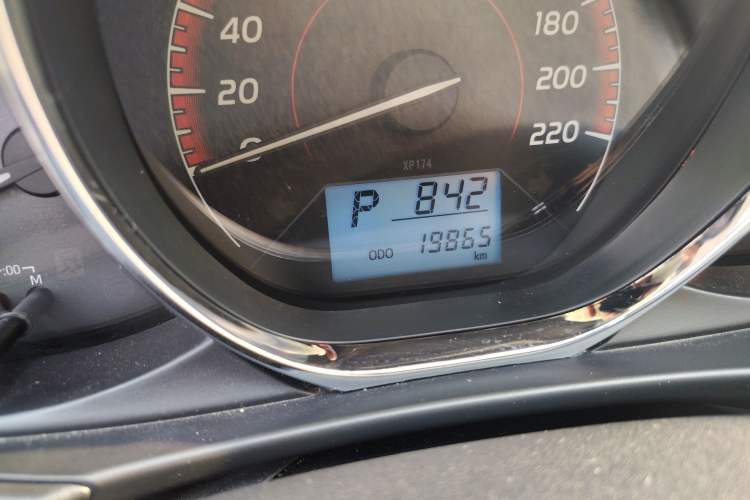 Used Toyota Vios 2022 1.5L 20th Anniversary Edition Odometer Close Up