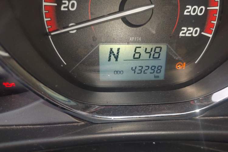 Used Toyota Vios 2022 1.5L CVT Active Drive CARE Edition Odometer Close Up