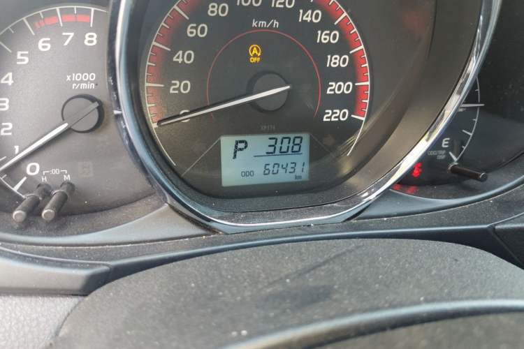 Used Toyota Vios 2022 1.5L 20th Anniversary Edition Odometer Close Up