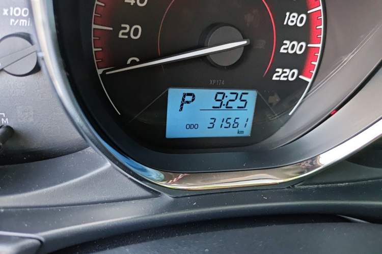 Used Toyota Vios 2022 1.5L 20th Anniversary Edition Odometer Close Up