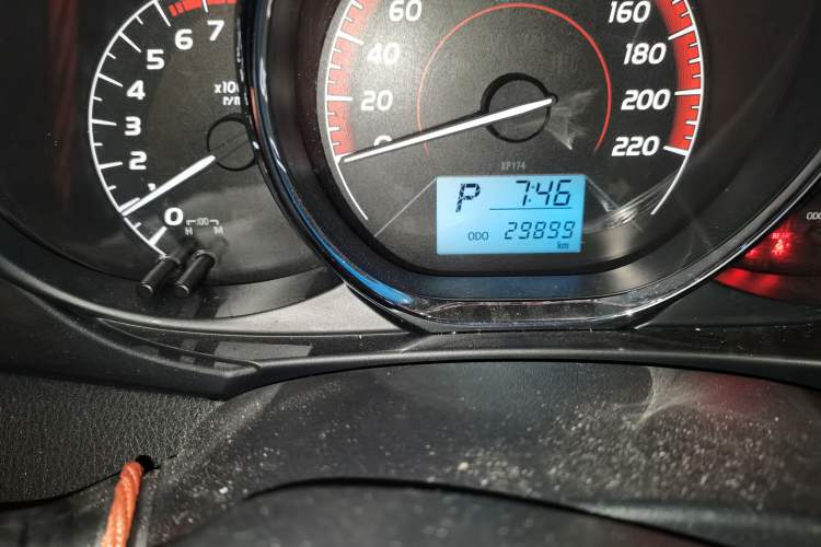 Used Toyota Vios 2022 1.5L 20th Anniversary Edition Odometer Close Up