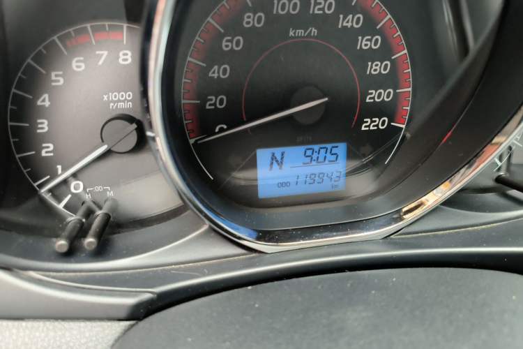 Used Toyota Vios 2022 1.5L 20th Anniversary Edition Odometer Close Up
