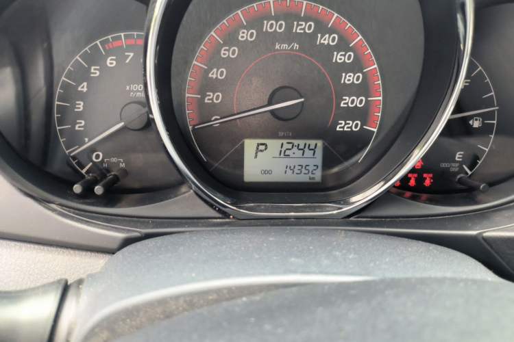 Used Toyota Vios 2022 1.5L CVT Active Drive CARE Edition Odometer Close Up