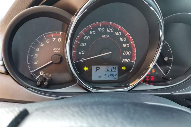 Used Toyota Vios 2022 1.5L 20th Anniversary Edition Odometer Close Up
