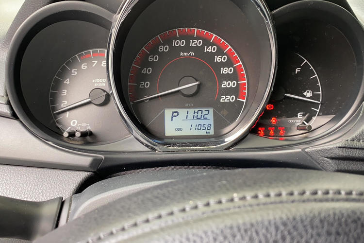 Used Toyota Vios FS 2021 1.5L CVT Fengchi Edition Odometer Close Up