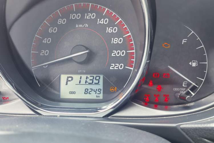 Used Toyota Vios FS 2021 1.5L CVT Fengchi Edition Odometer Close Up