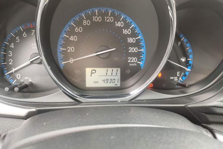 Used Toyota Vios FS 2017 1.5L CVT Trendy Edition Odometer Close Up