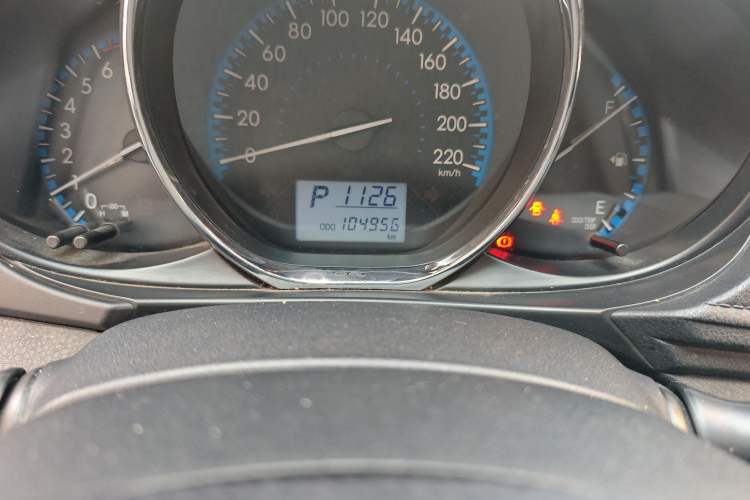 Used Toyota Vios FS 2017 1.3L CVT Sharp Edition Odometer Close Up