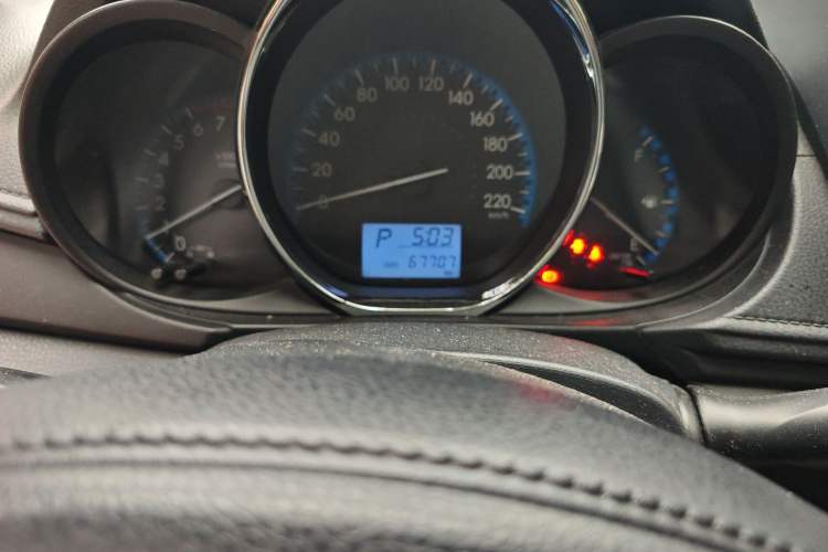 Used Toyota Vios FS 2017 1.5L CVT Trendy Edition Odometer Close Up