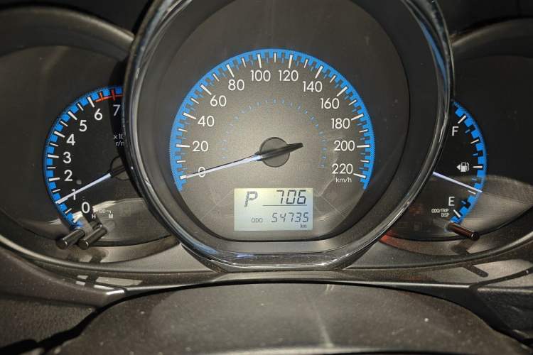 Used Toyota Vios FS 2017 1.5L CVT Trendy Edition Odometer Close Up