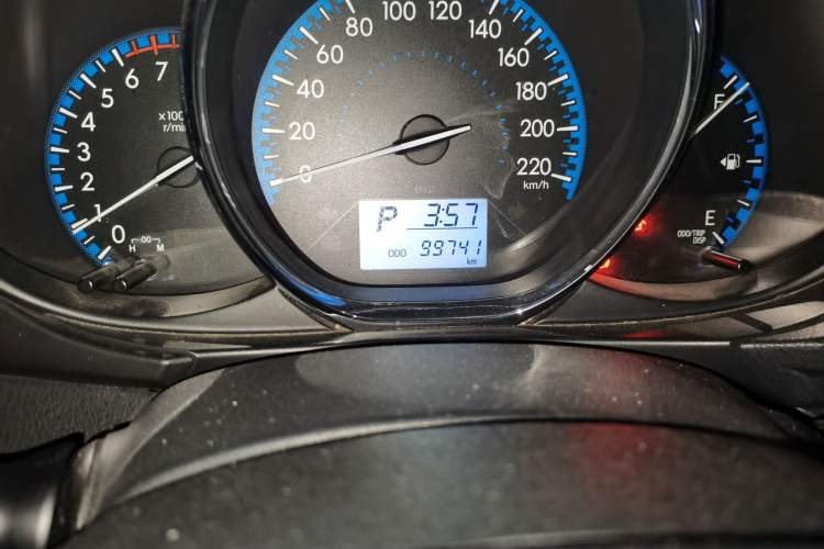Used Toyota Vios FS 2017 1.5L CVT Fengchi Edition Odometer Close Up