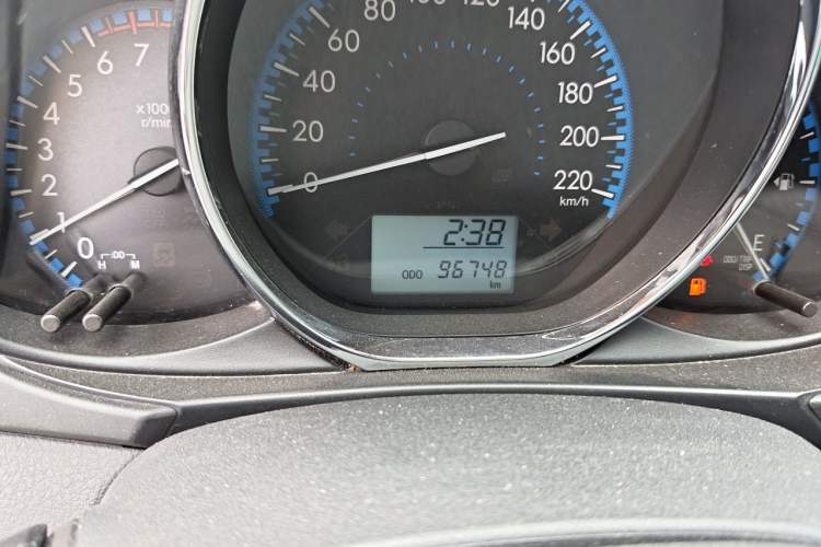 Used Toyota Vios FS 2017 1.5L Manual FENGCHI Edition Odometer Close Up
