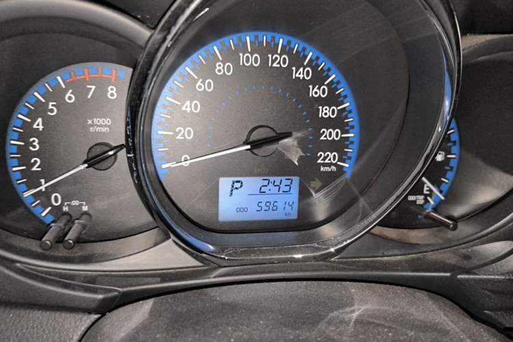 Used Toyota Vios FS 2017 1.5L CVT Fengchi Edition Odometer Close Up