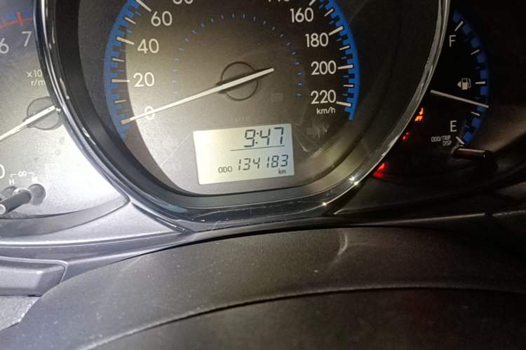 Used Toyota Vios FS 2017 1.5L Manual FENGCHI Edition Odometer Close Up