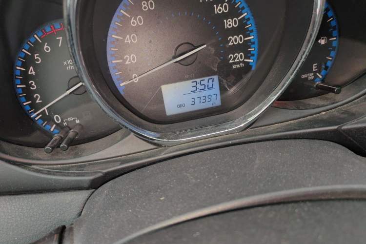 Used Toyota Vios FS 2017 1.3L Manual Sharp Edition Odometer Close Up