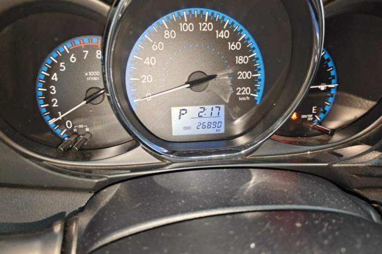 Used Toyota Vios FS 2017 1.5L CVT Fengchi Edition Odometer Close Up