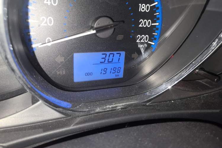 Used Toyota Vios FS 2017 1.5L Manual FENGCHI Edition Odometer Close Up