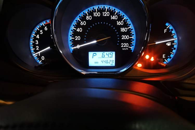 Used Toyota Vios FS 2017 1.5L CVT Fengchi Edition Odometer Close Up